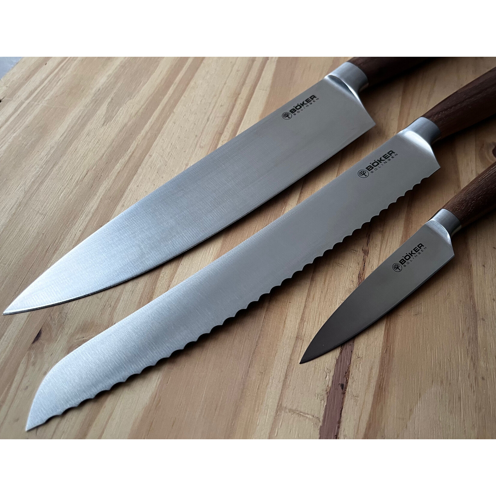 boker Boker Solingen Core Kitchen Knife Set Chef 8" Bread 8" Paring 4" knife