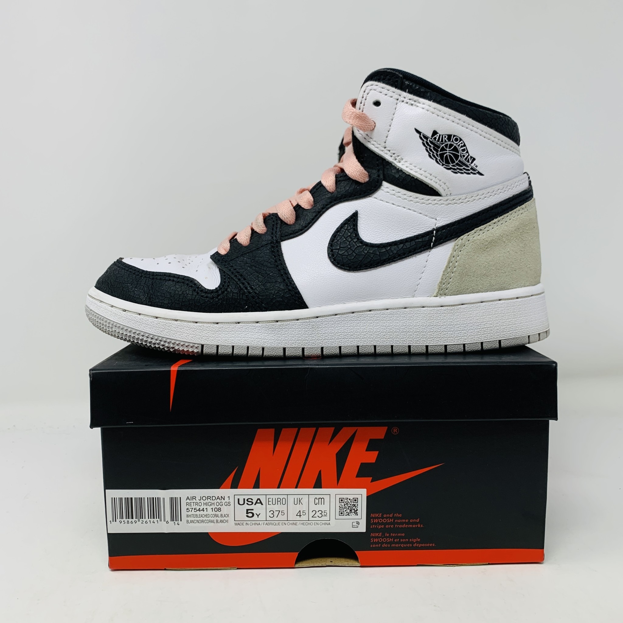 Jordan 1 Retro High OG Bleached Coral (GS) - Holy Ground