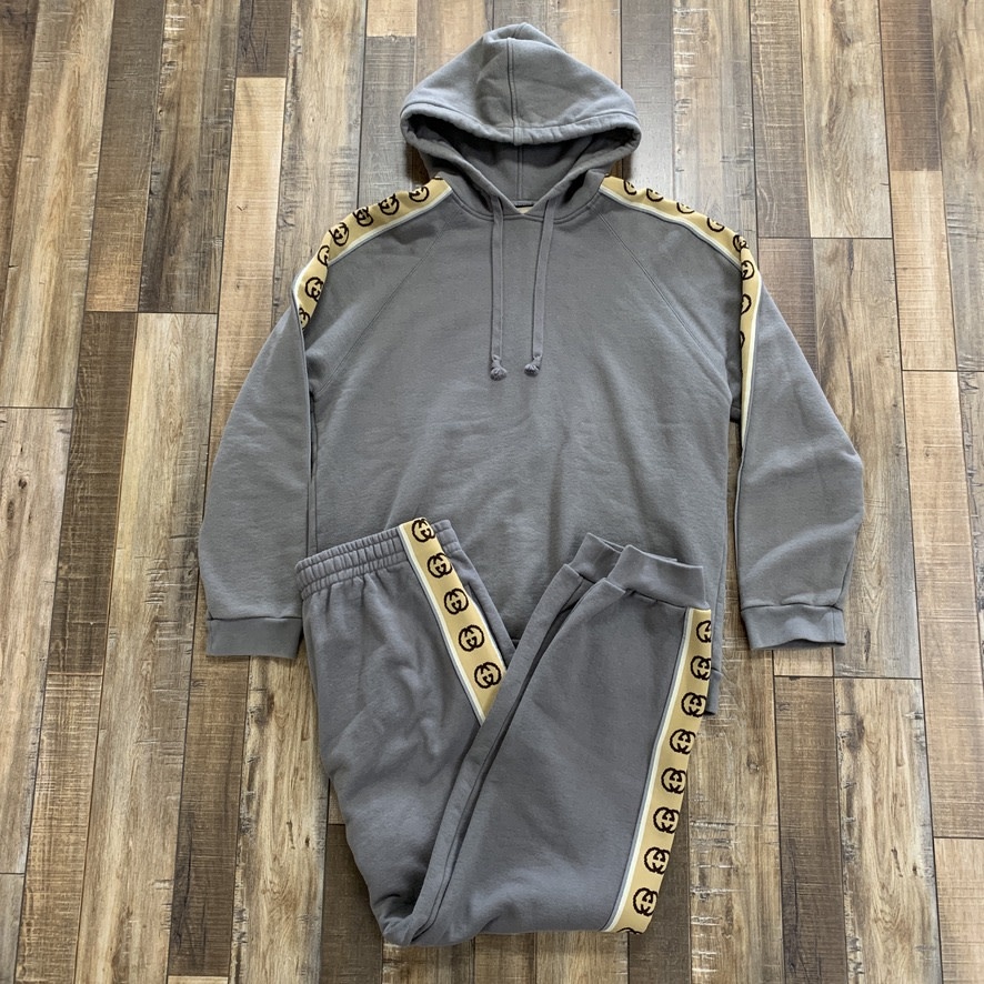 Grey gucci sweatsuit sale