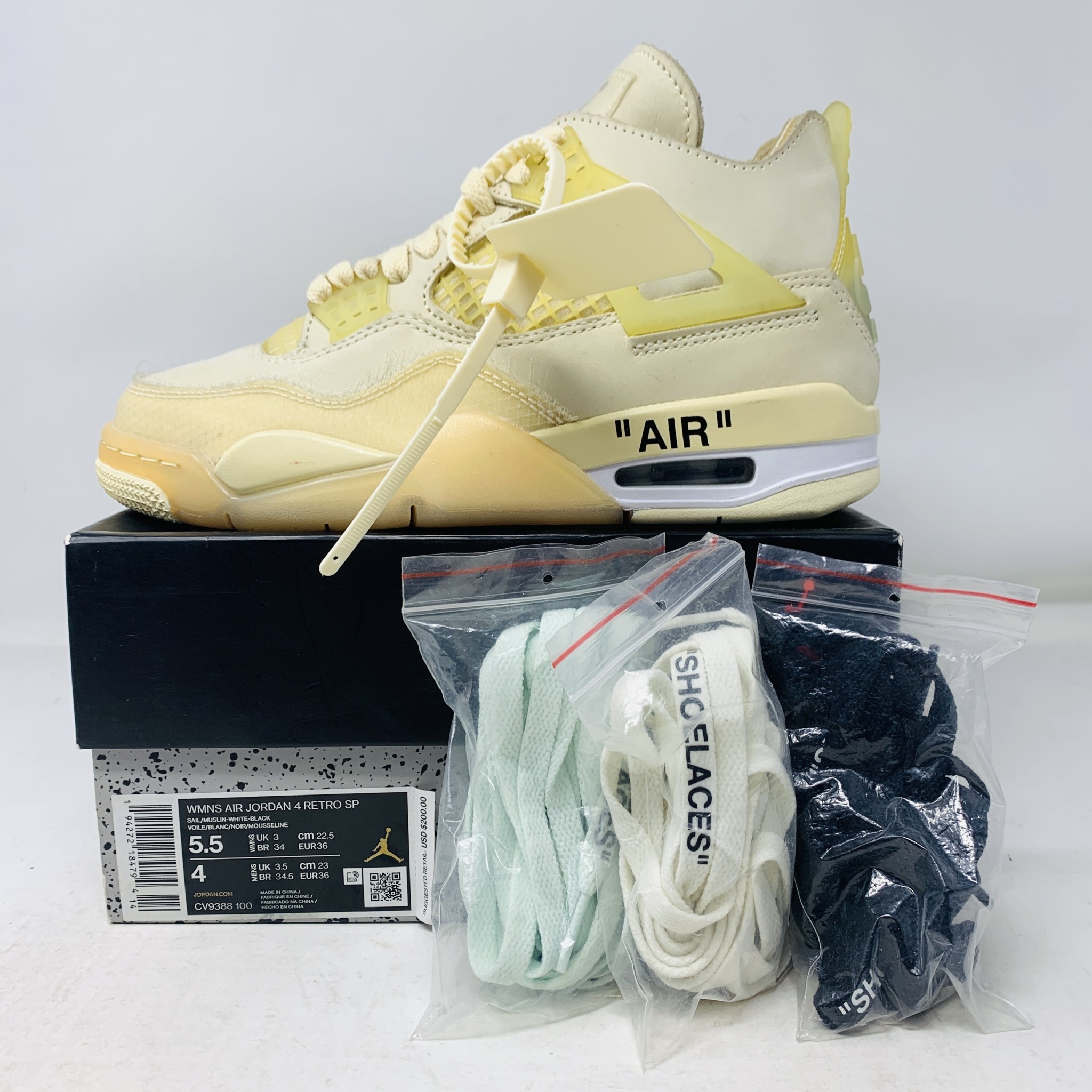 Jordan 4 Retro Off White Sail Women s Holy Ground Sneaker Shop Buy Sell Trade Sneakers