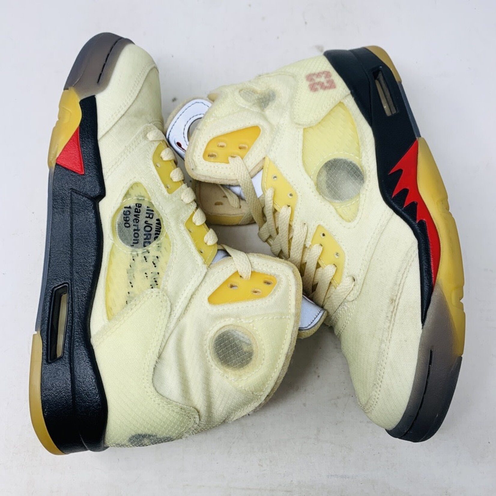 Jordan 5 off white best sale