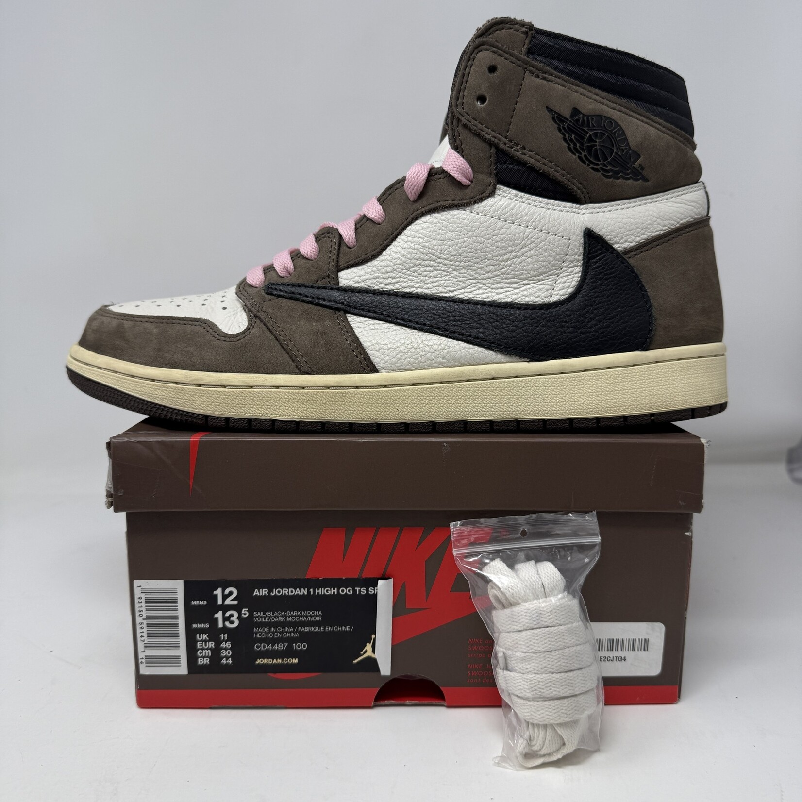 Jordan 1 Retro High OG SP Travis Scott Mocha Holy Ground Sneaker Shop Buy Sell Trade Sneakers
