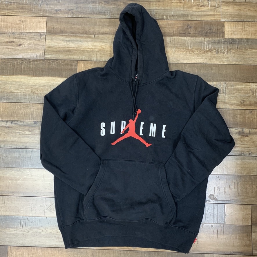 Supreme Jordan Hooded Pullover Black Holy Ground Sneaker Shop Buy Sell Trade Sneakers