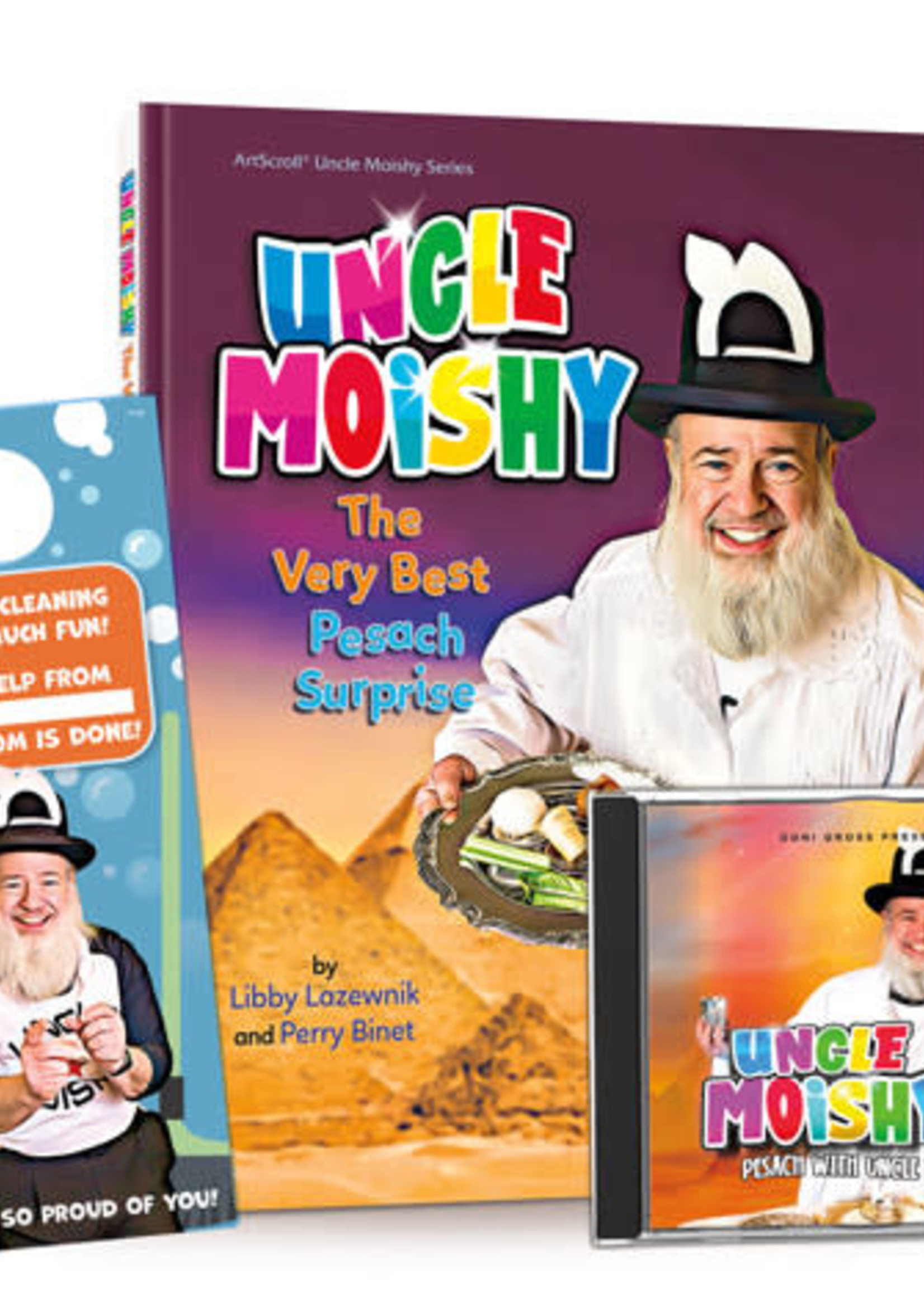 Uncle Moishy Pesach Book + CD + FREE Door Hanger!