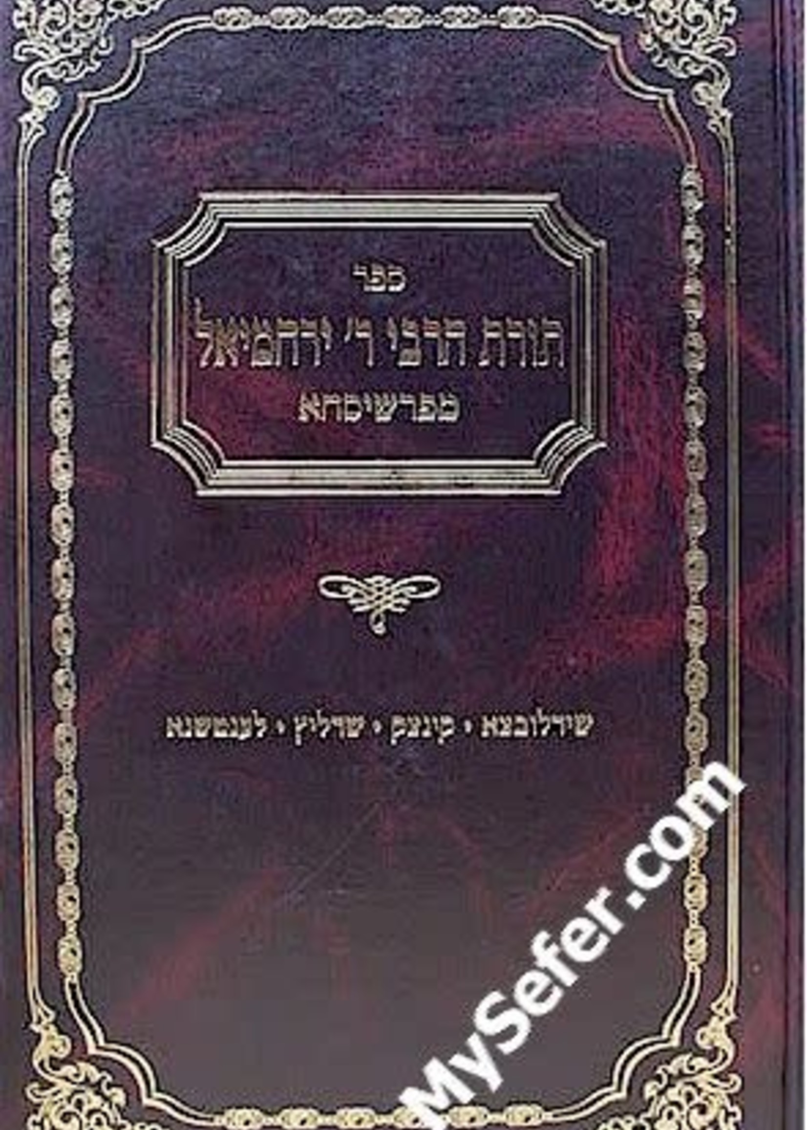 Torat Rabbi Yerachmiel mi'Pershischa/ תורת הרבי ר ירחמיאל מפרשיסחא