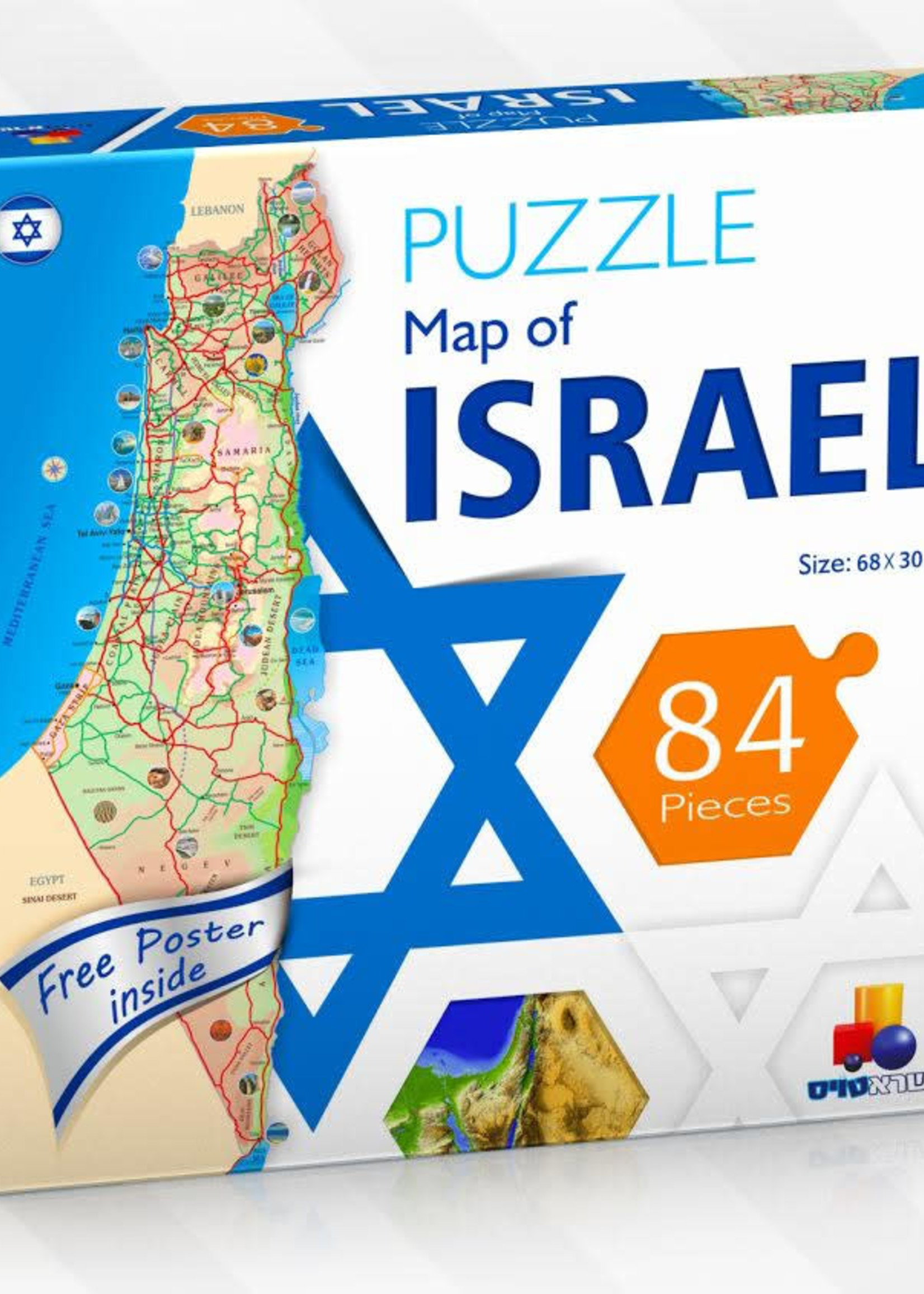 ISRAELI MAP PUZZLE 84PC. ENGLISH