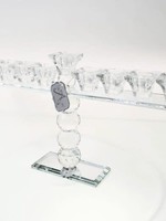 Crystal Menorah-Balls Design 8"H x 14"W