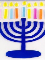 Sticky Menorah Window Cling Decoration