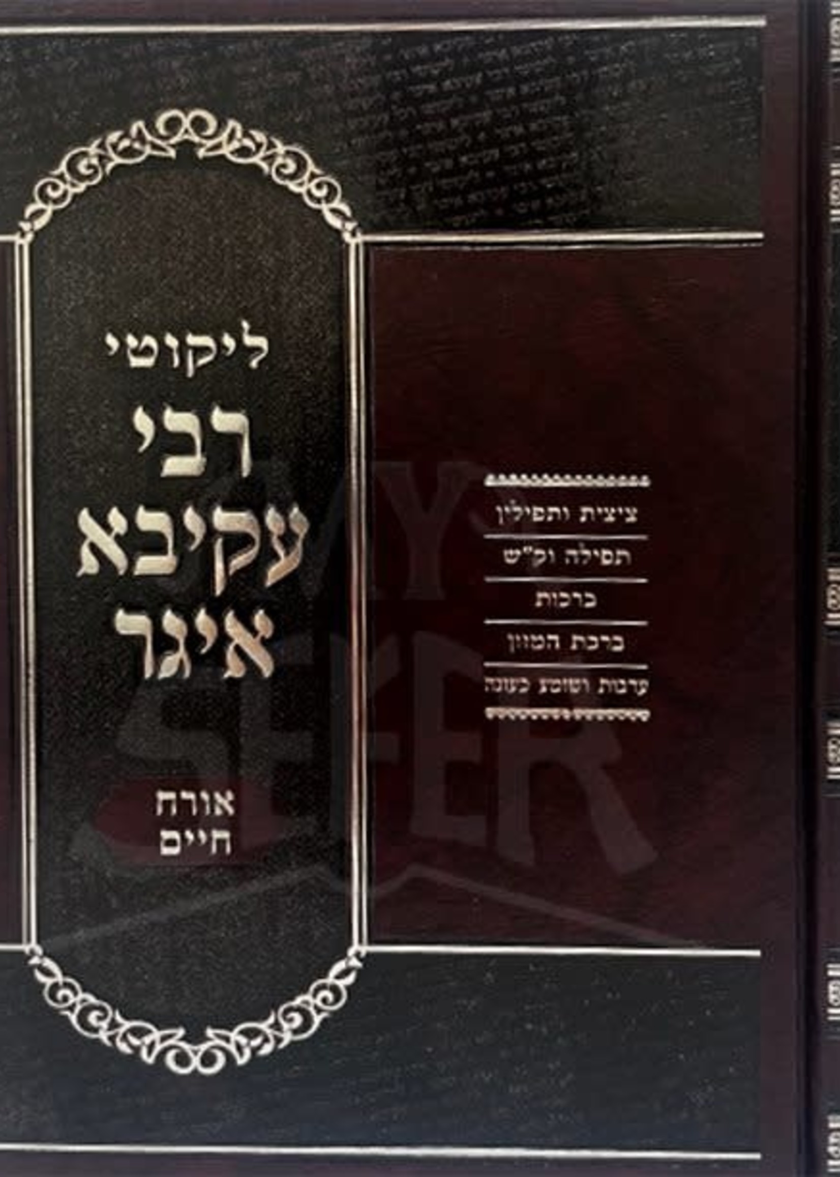 Rabbi Akiva Eiger - Orach Chaim/   לקוטי רבי עקיבא איגר על אורח חיים
