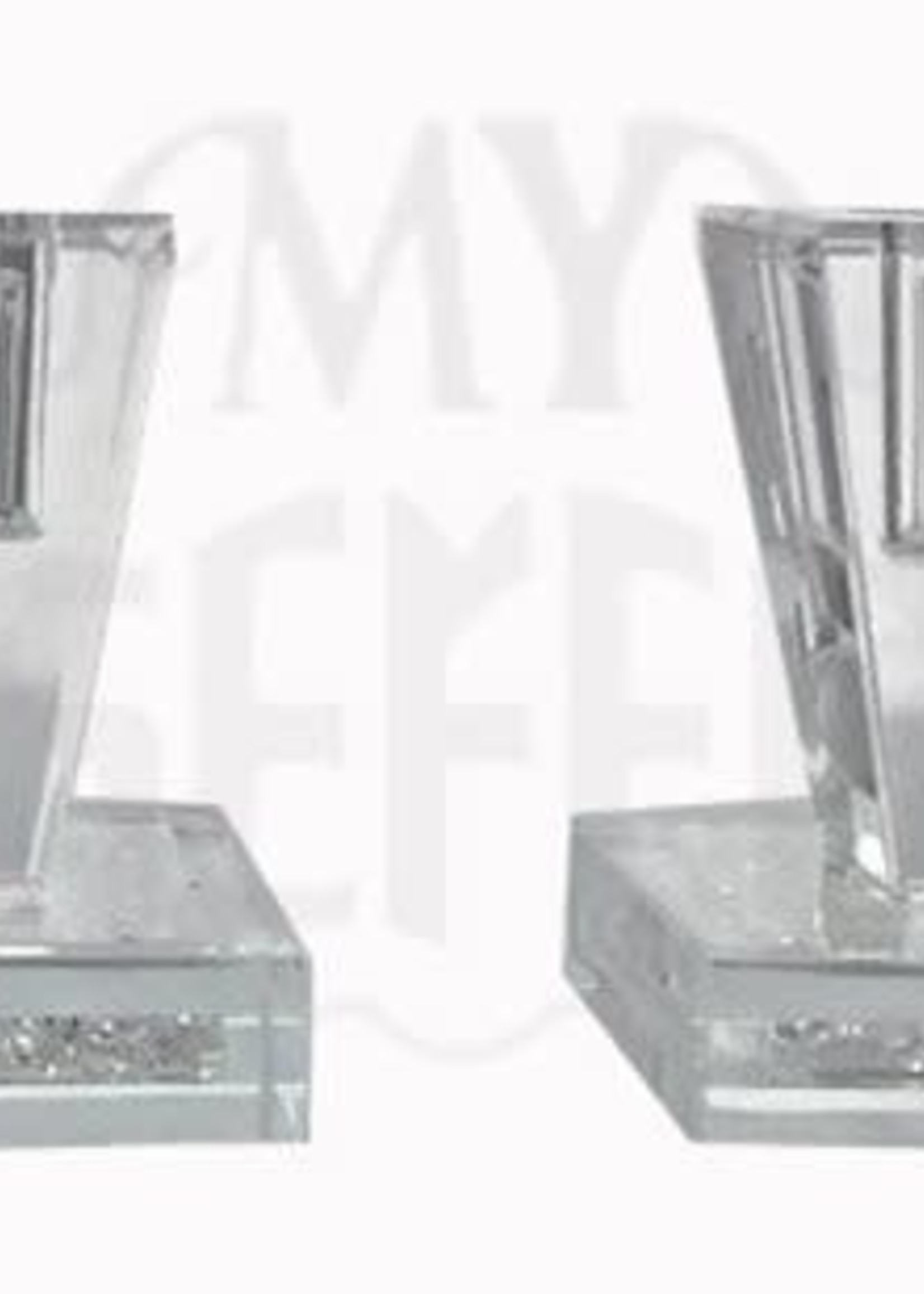 Square Crystal Candle Sticks with Stones