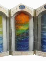 Round Havdallah Candle Colored 2x6
