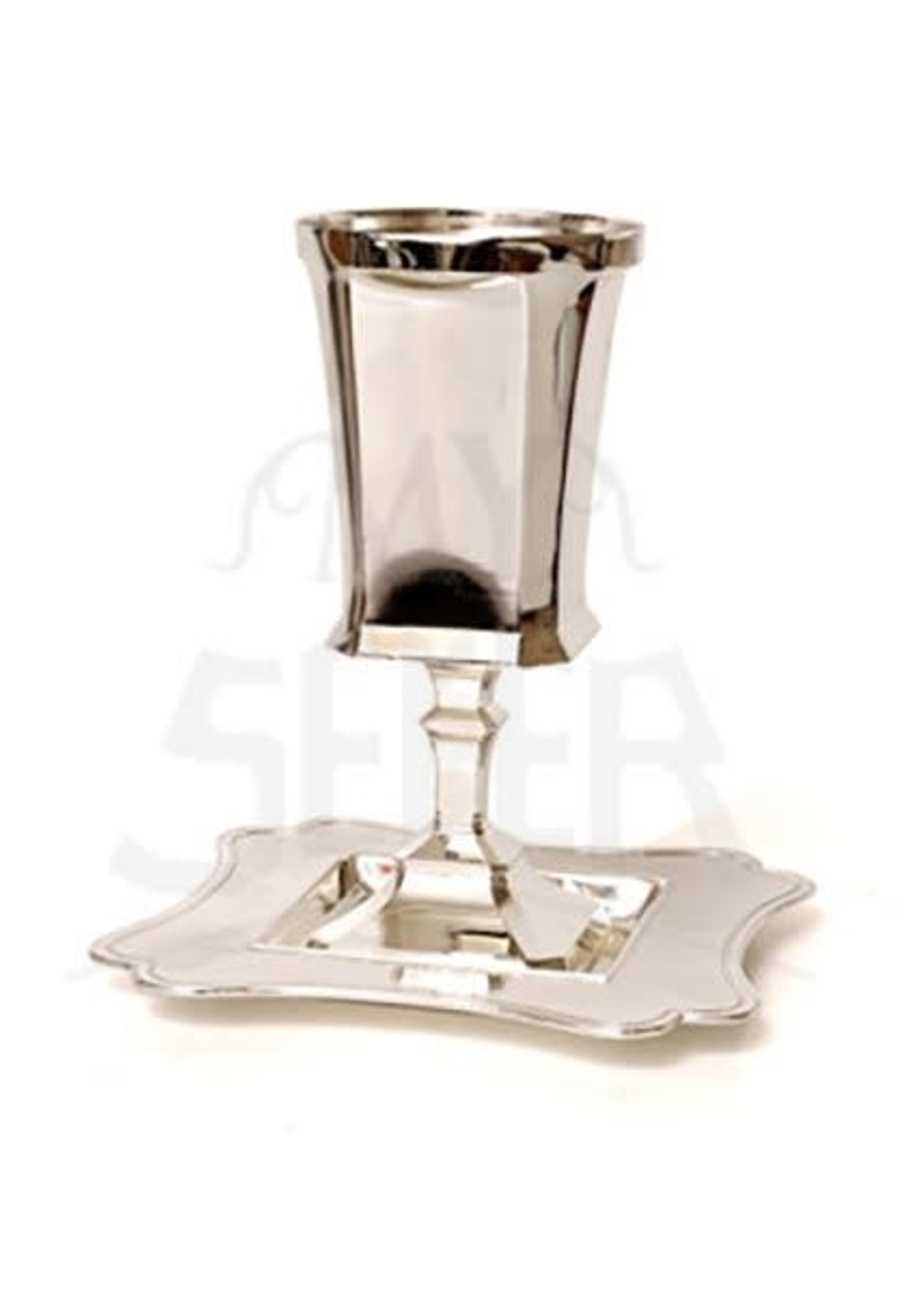 S/P Kiddush Cup Set With Stem