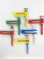 Animal Face Wood Gragger-Assorted Colors-6.5"x5"
