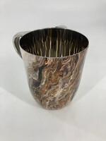 Stainless Enamel Wash Cup-Marble Gray Design (WC-X4252)