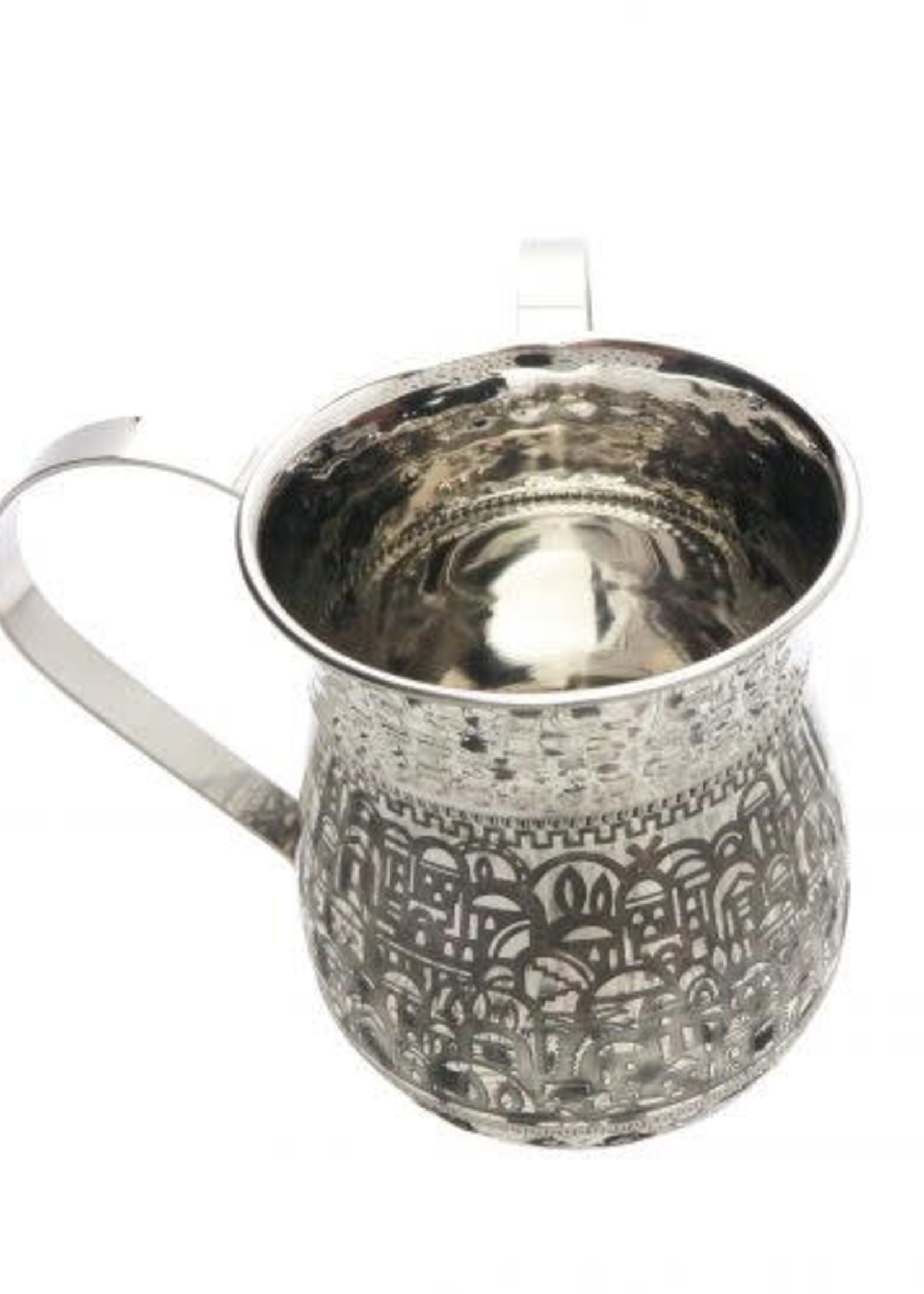 Emanuel Metal Washing Cup w/ Etchinj-Jerusalem (EM-NYY1)