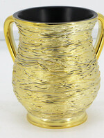 Metallic Coated Acrylic Washing Cup-- Strands, Gold (WC-AVI1101G)