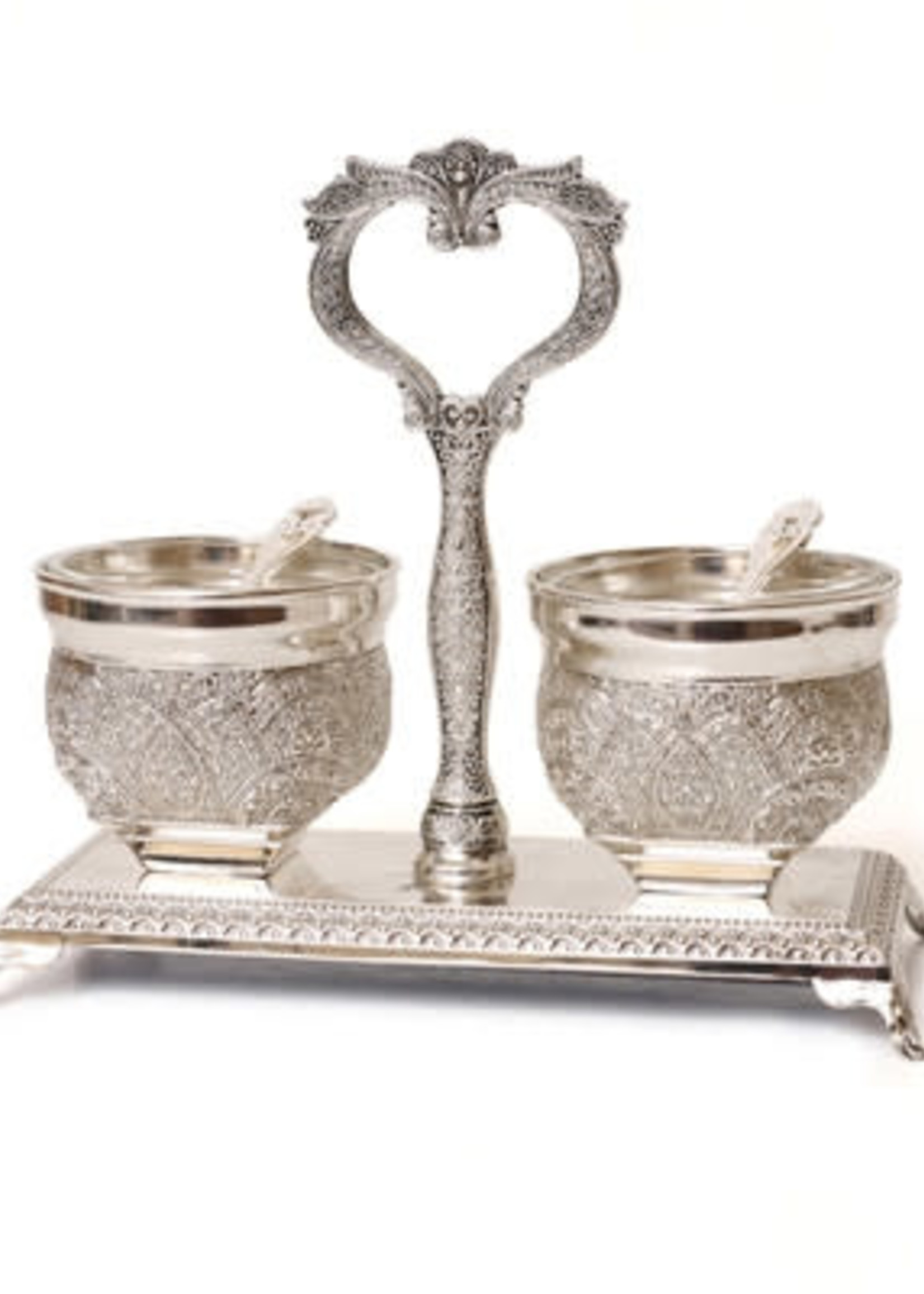 Filigree Open Salt & Pepper Cellars MC-X874G