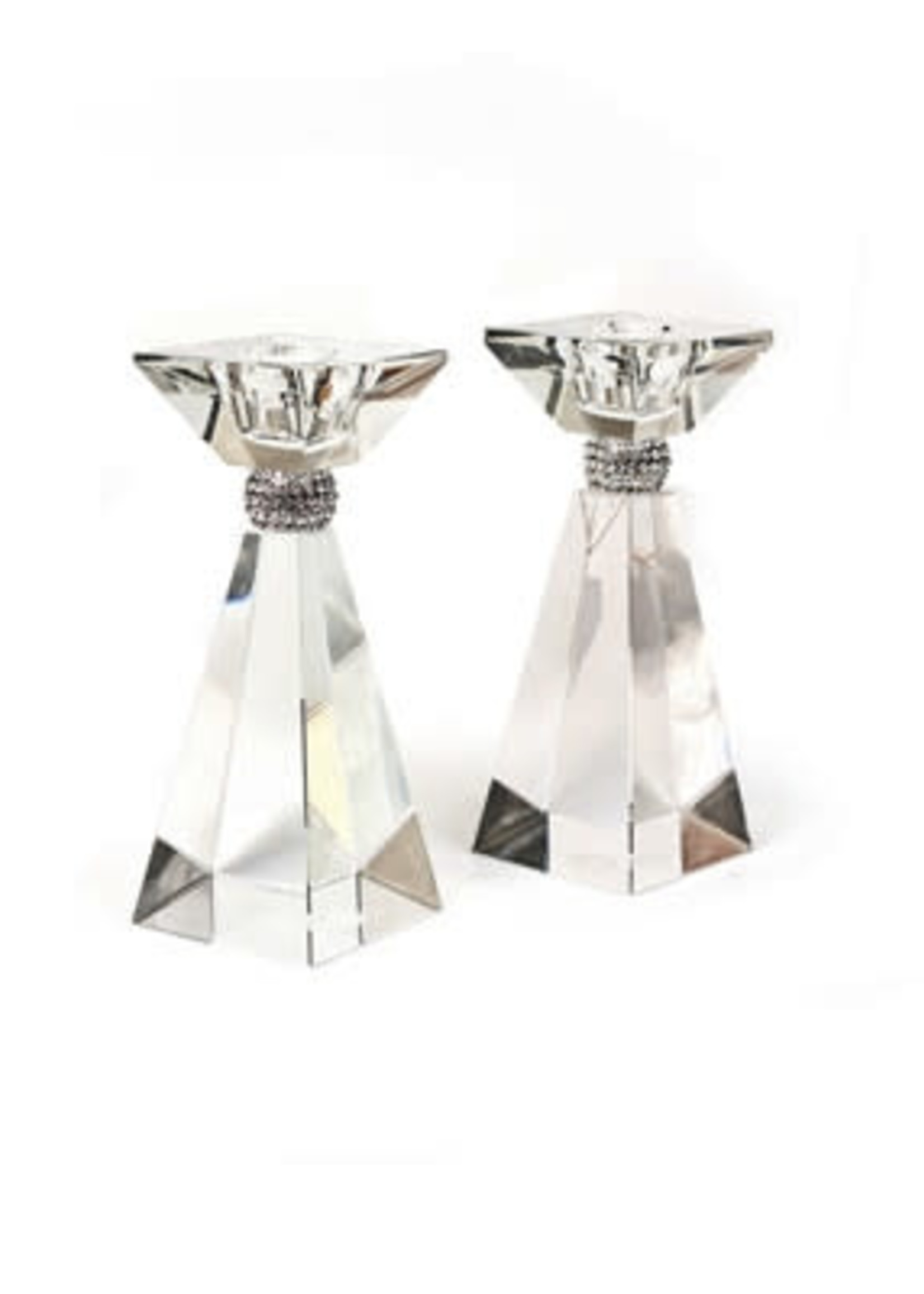 Crystal Tower Candlesticks 6"h (CS-X1834)