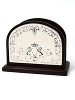 Wood and Silver Pearl Bentcher Holder 6" x 7" (SHB-P281E)