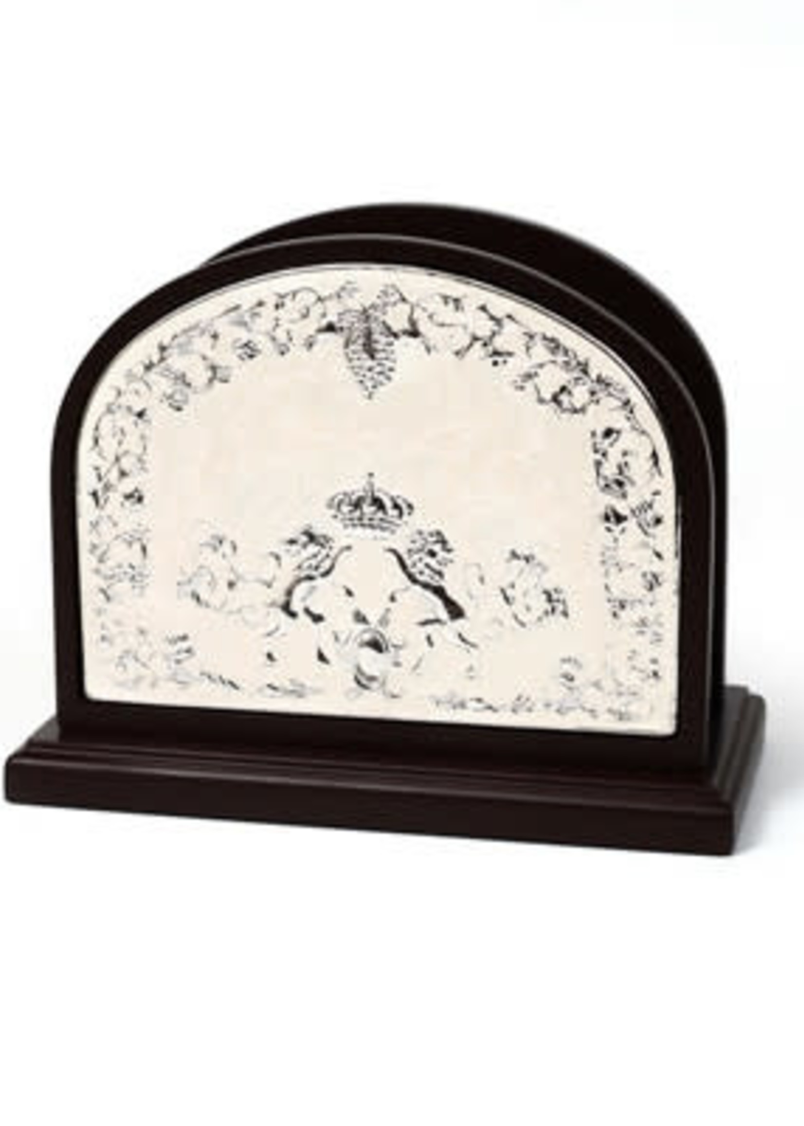 Wood and Silver Pearl Bentcher Holder 6" x 7" (SHB-P281E)