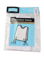 Tzitzis, Poly - Cotton, Meyuchad, Round Neck , 1 Hole - Kids
