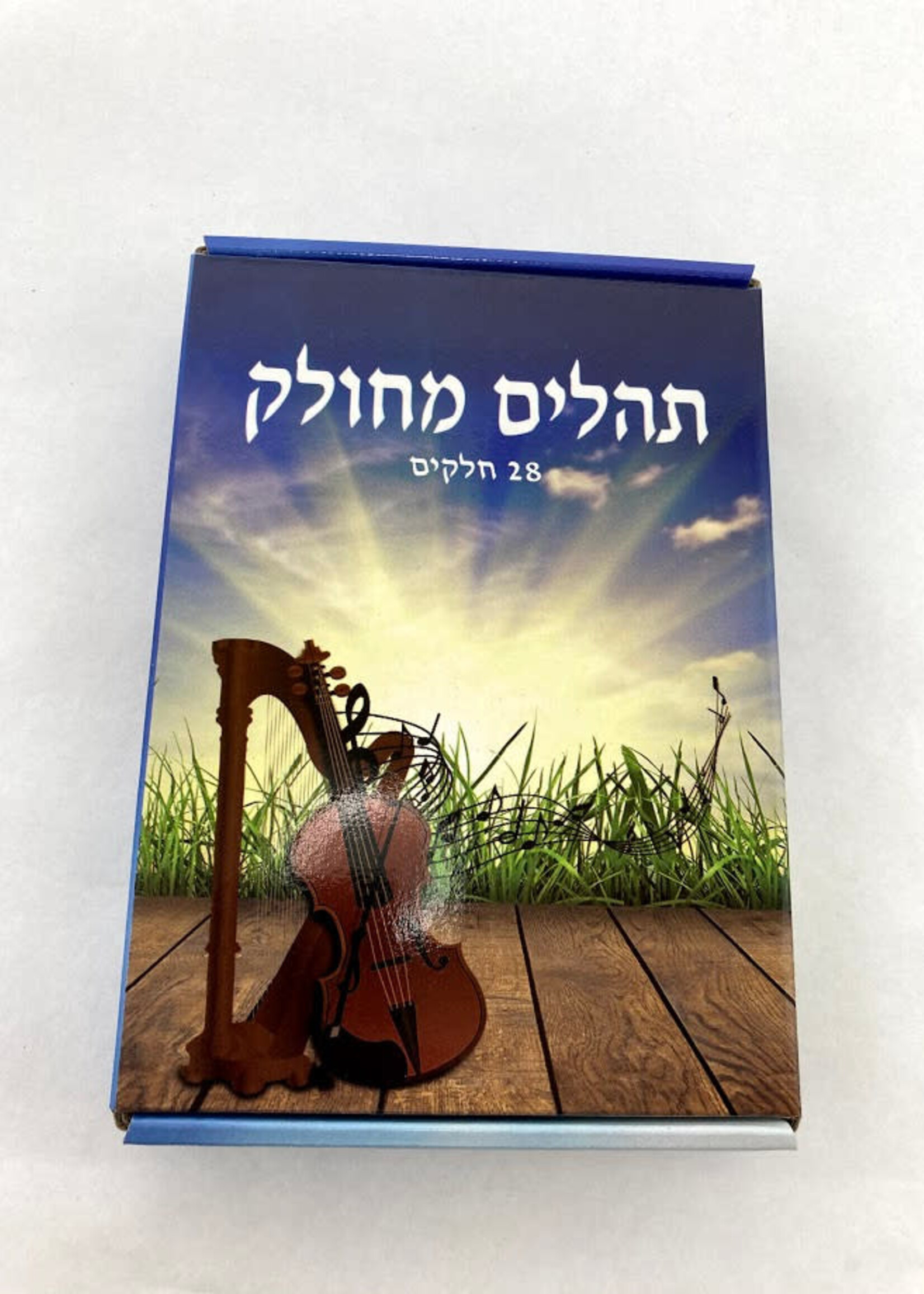 Tehillim Mechulak 28 Booklets Hebrew תהילים המחולק--Blue