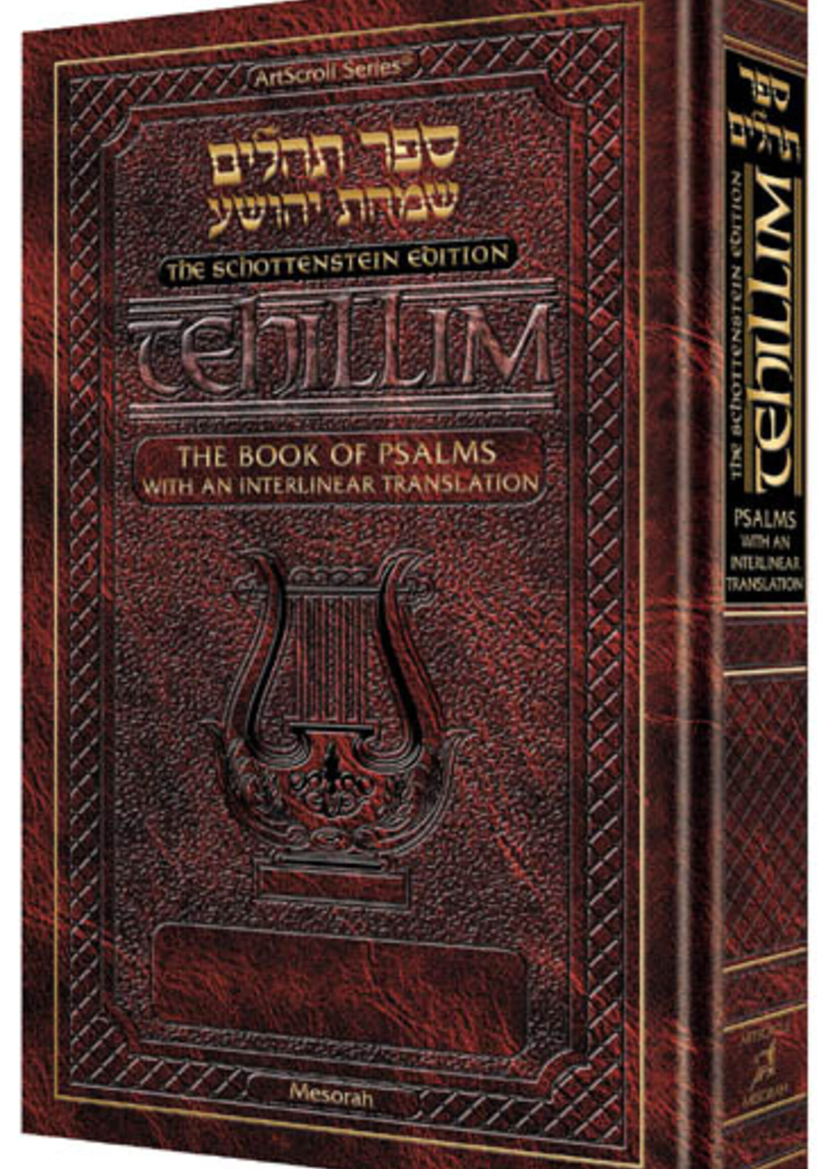 Rabbi Menachem Davis Interlinear Tehillim /Psalms Full Size The Schottenstein Edition [Hardcover]