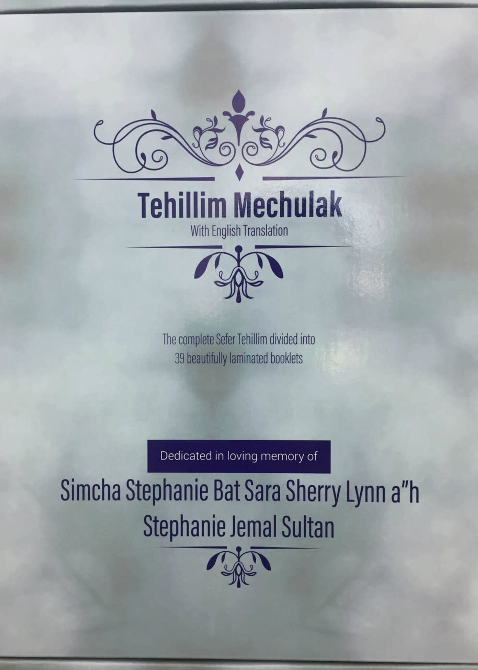 Large 9" x 12" H/E Tehillim Mechulak - 39 vol. (Hebrew / English )