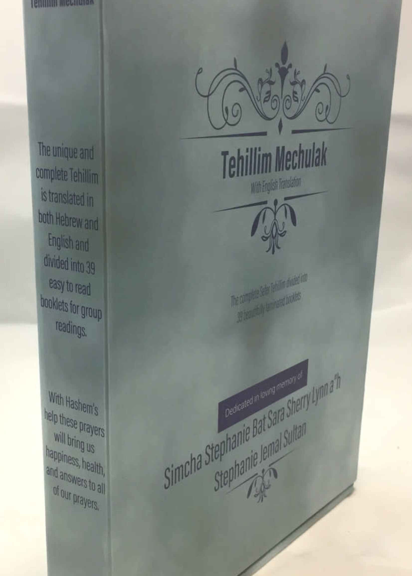 Large 9" x 12" H/E Tehillim Mechulak - 39 vol. (Hebrew / English )