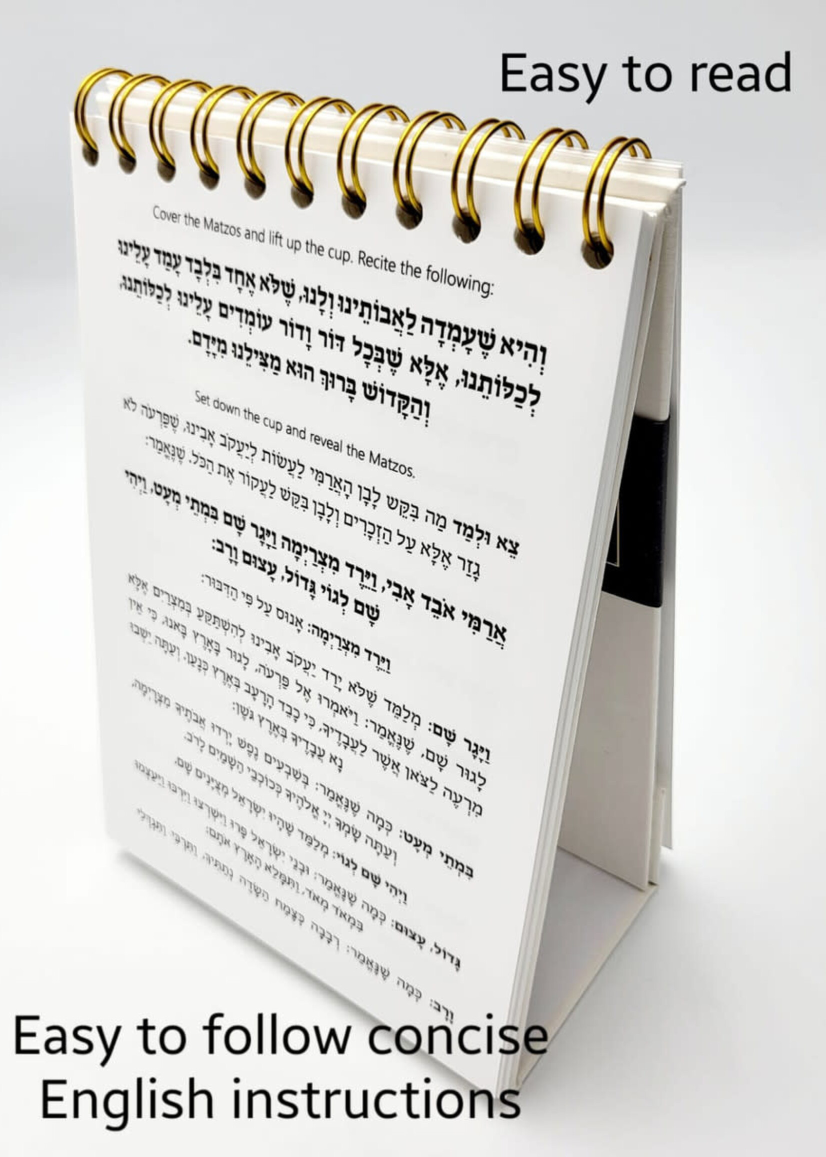 The Standing Haggada Shel Pesach-Large-English Instructions (BK-ZSHSPEL)