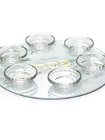 Crystal Bowl Seder Plate-15"- Marble Tray (P-X2310WM)