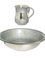 Stainless Steel Enamel Wash Cup and Bowl Set- Silver/Gray (WC-X4760