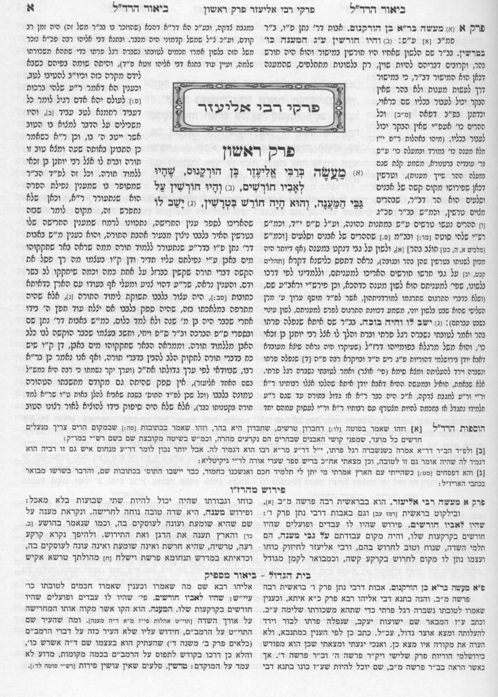 PIRKEI D'RABBI ELIEZER - NEW EXPANDED EDITION / פרקי דרבי אליעזר - מהדורה חדשה