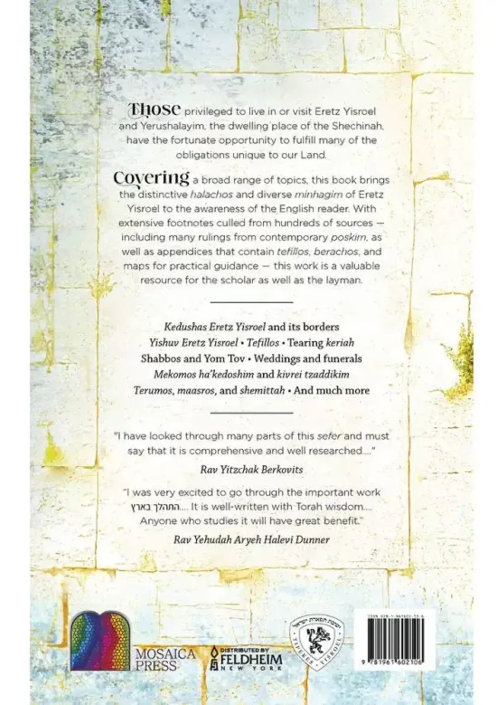 Eretz Yisroel A practical guide for those living, visiting and traveling to Eretz Yisroel