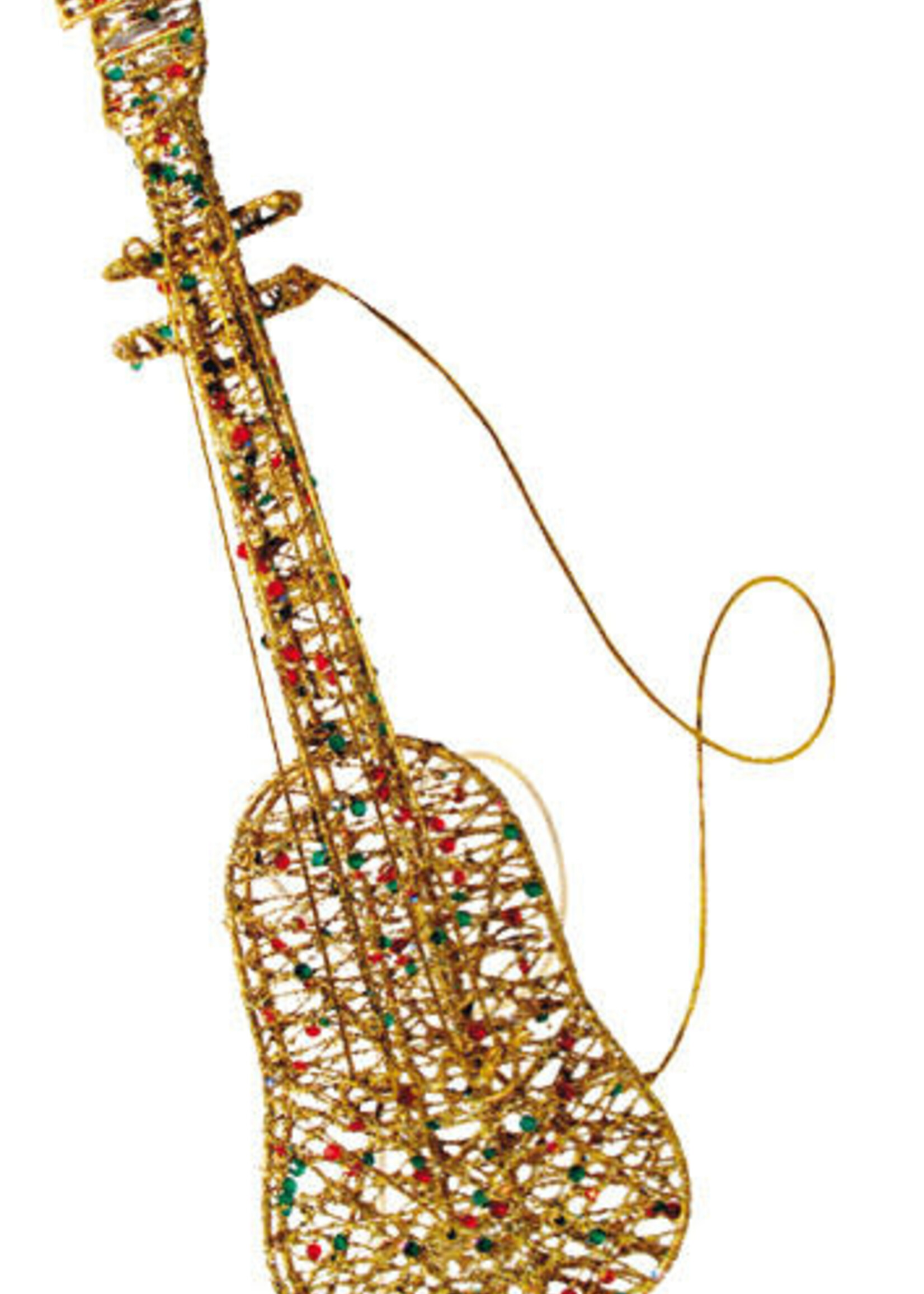 Wired Violin with Beads and Glitter - 14"
