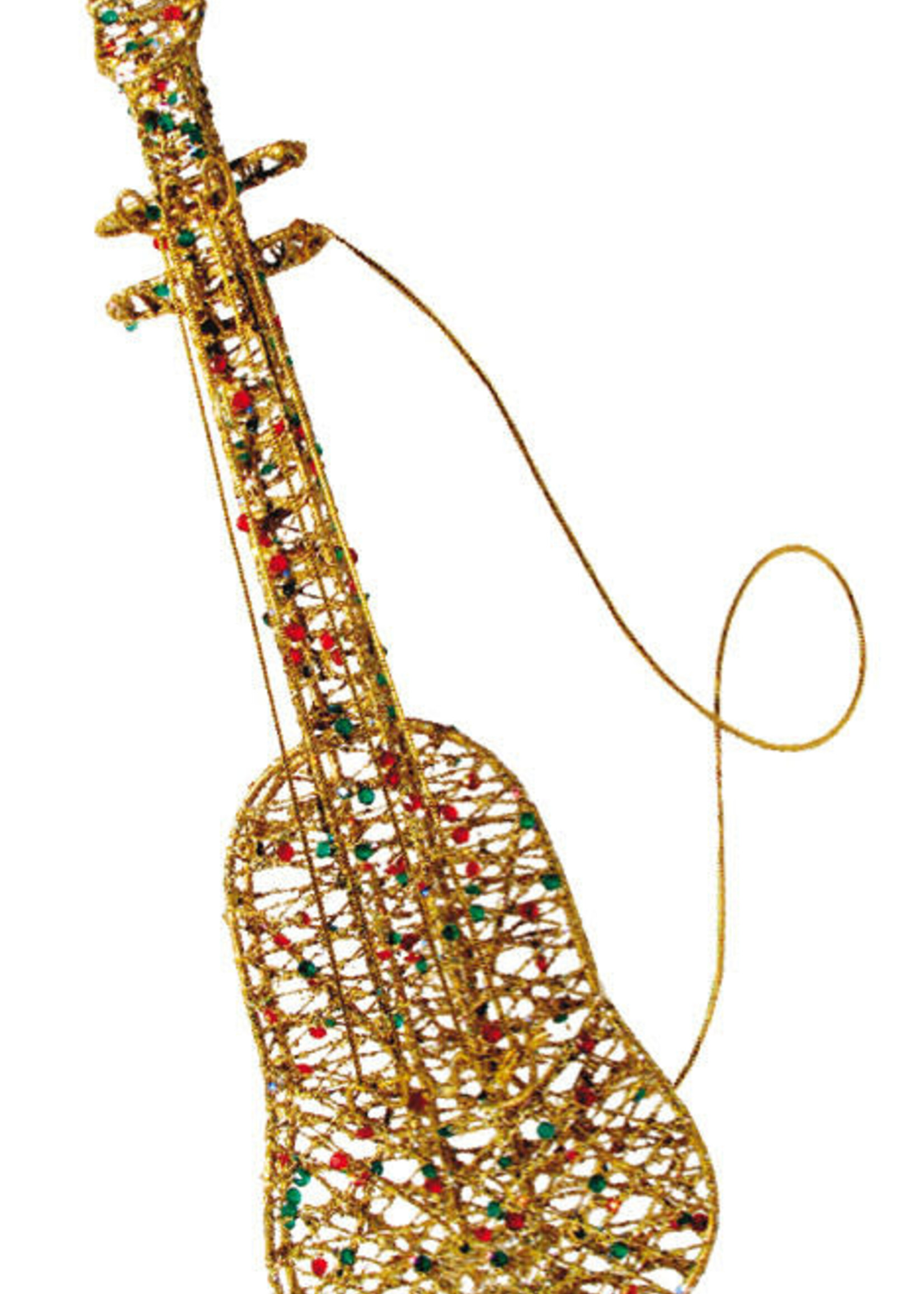 Wired Violin with Beads and Glitter - 18"