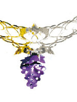 9" 6 Section Grape Garland - Pack of 12