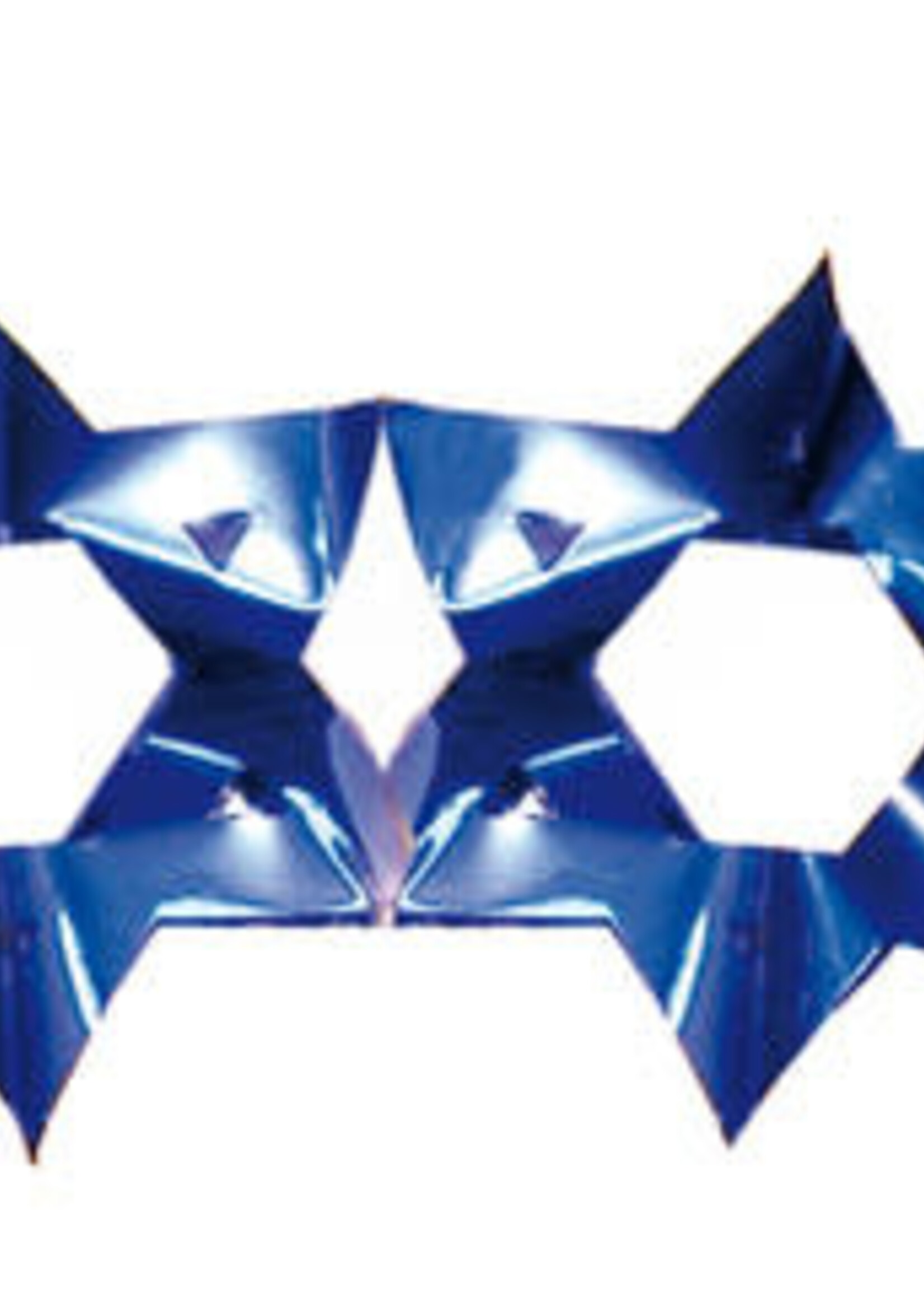 Blue and Silver Magen David Garland - Pack of 12 - 8'