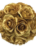8" Rose Ball, Gold
