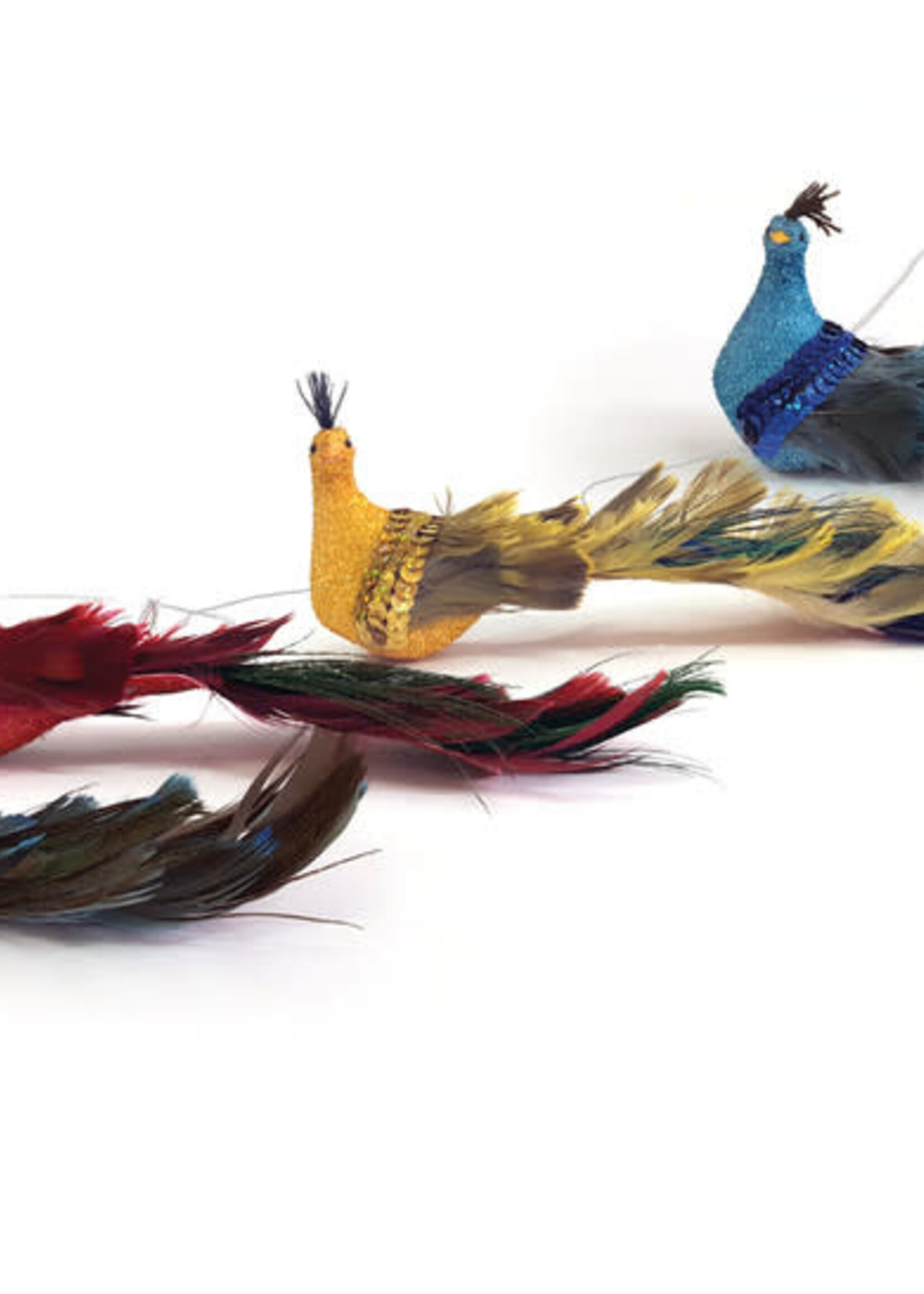 9' Peacock garland with 6 10" peacocks