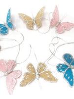 9' Butterfly garland with 8 6" butterflies