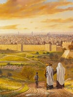 X Large Fabric Poster 60" x 84"-- Jerusalem Migdal David
