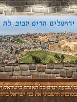 Extra Large Vinyl Poster 72" x 30"-Yerushalayim Harim Saviv
