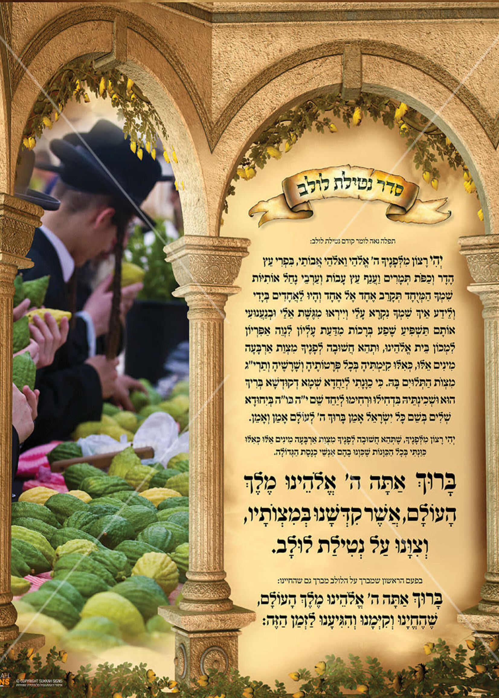 Large Vinyl Poster 24" x 30"-Netilas Lulav