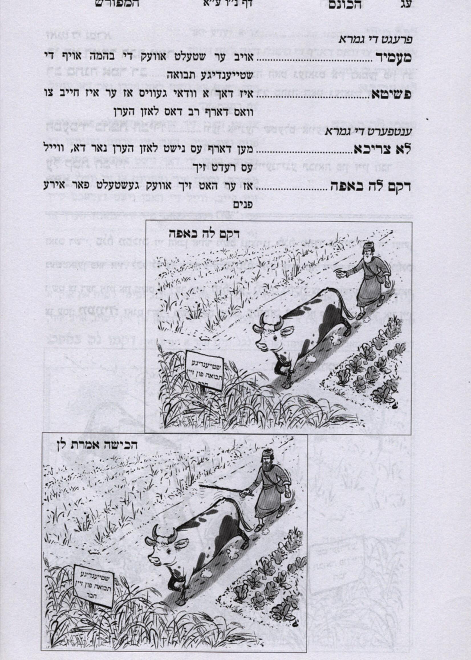 Perek Hakones Hameforash / Yiddish Translation / פרק הכונס המפורש - עם טבלאות וציורים אידיש