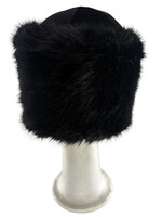 BLACK EXTRA FLUFFY PURIM SHTREIMEL LARGE
