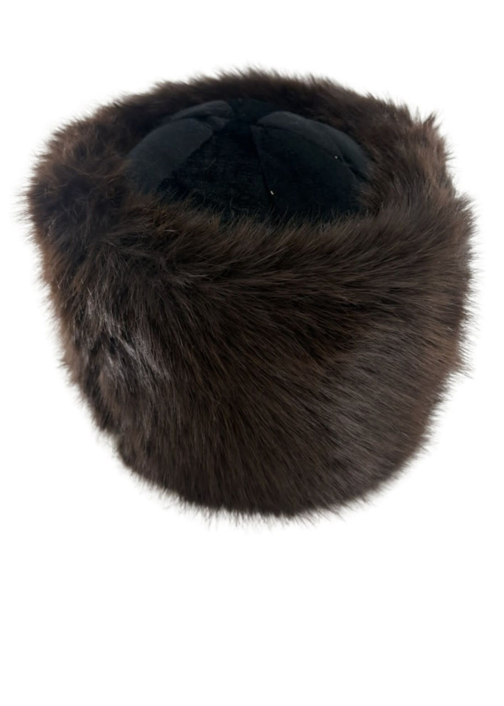 BROWN EXTRA FLUFFY PURIM SHTREIMEL LARGE