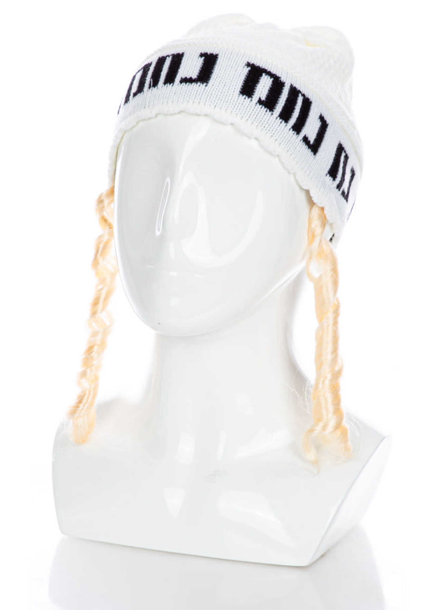 NA NACH KIPPAH WITH PAYOS LG 3 COLORS ASST. White Not Available