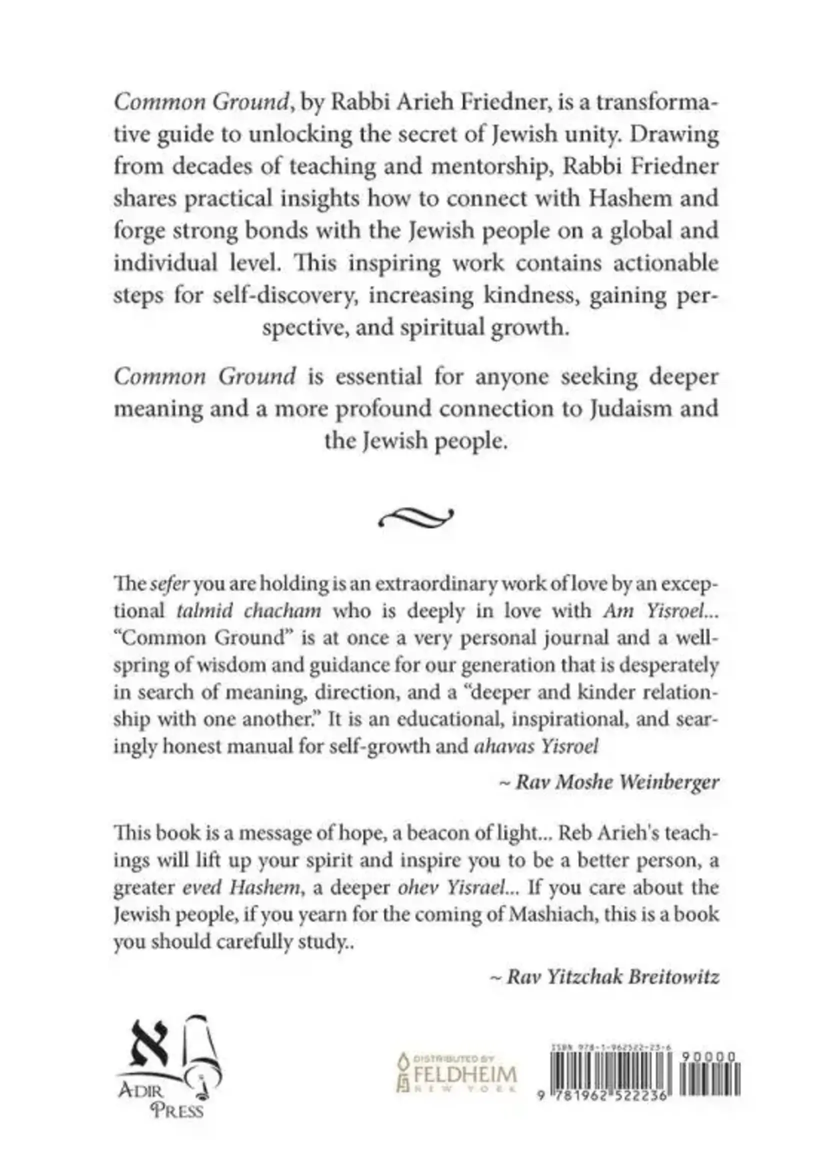 Common Ground Unlocking the secret of Jewish Unity