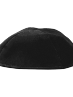 Keter Black Velvet Kippa - Rimless - 4 Part